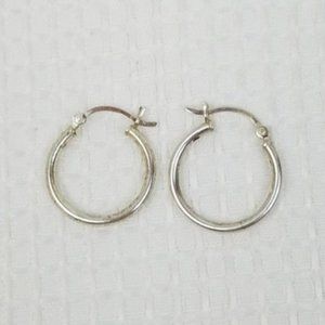 Su 925 IN Stamped Sterling SILVER Hoop Earrings